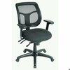 Homeroots Black Mesh & Fabric Chair 26 x 20 x 36 in. 372412